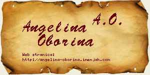 Angelina Oborina vizit kartica